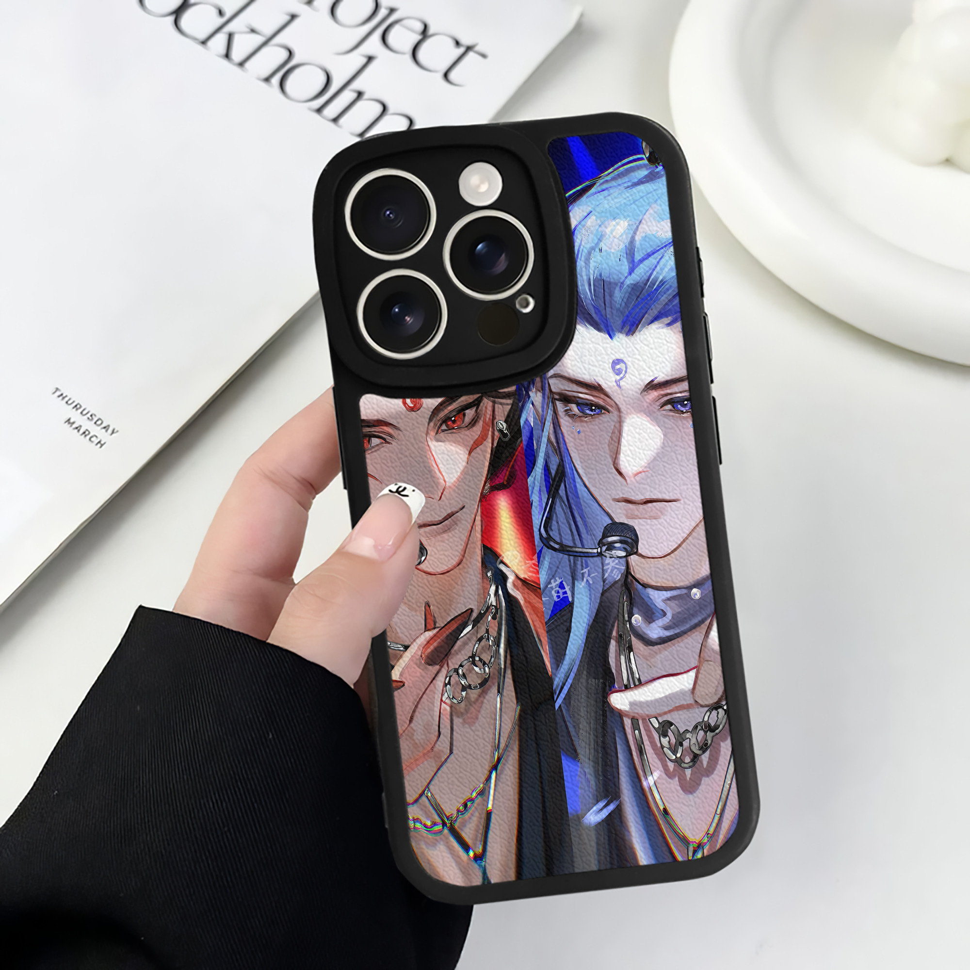 （画像用） Ne Zha 2 ナタ 魔童の大暴れ 【iPhone 16シリーズ対応】シリコンスマホケース（レザー調） 材質：シリコン